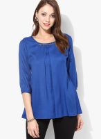 G Blue Solid Kurtis