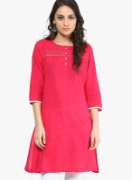 G Fuchsia Solid Kurta