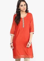 G Rust Solid Kurta