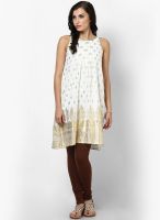 Global Desi Cream Solid Kurta