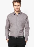 HANCOCK Grey Solid Formal Shirt