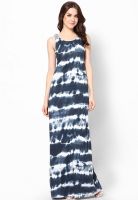 Harpa Grey Colored Printed Maxi Dress