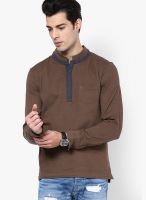 Indian Terrain Khaki Henley T-Shirt