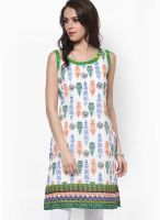 Indidori White Printed Kurtis