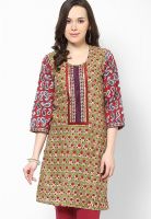 Jaipur Kurti Green Embroidered Kurtis