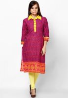 Jaipur Kurti Purple Printed Kurtis