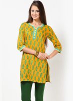 Jaipur Kurti Yellow Printed Kurtis