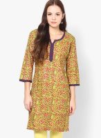 Jaipur Kurti Yellow Printed Kurtis