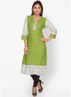 Jashn Green Printed Kurtis