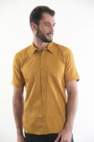 Kart & Kriss Men's Solid Casual Yellow Shirt