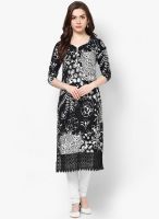 Kira Black Printed Kurta