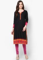 Kira Black Solid Kurta