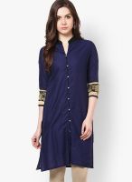 Kira Blue Solid Kurta