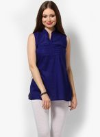 Kira Blue Solid Kurtis