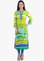 Kurti'S Green Embroidered Kurtis