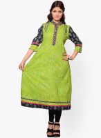 Kurti'S Green Printed Kurtis