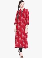 Kurti'S Red Printed Kurti