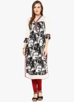 Kurti'S White Printed Kurtis