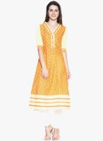 Kurti'S Yellow Printed Kurti