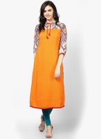 La Firangi Georgette Orange Kurti