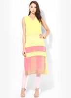 La Firangi Yellow Solid Kurtis