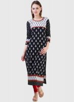 Libas Black Printed Kurta