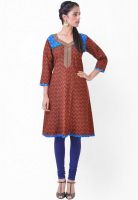 Libas Brown Printed Kurtas