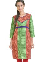 Libas Green Printed Kurtas