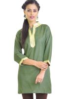 Libas Green Solid Kurtis