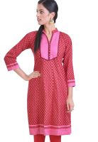 Libas Red Printed Kurtas