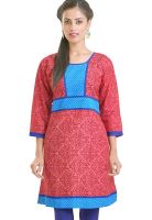 Libas Red Printed Kurtis