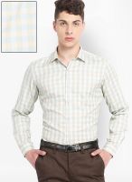 Mark Taylor Checked Beige Formal Shirt