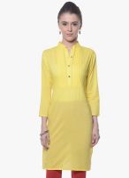 Meira Yellow Solid Kurti