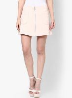 Miss Selfridge Pink A-Line Skirt
