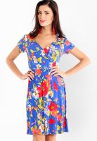 Nun Blue Colored Printed Shift Dress