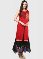 Peppertree Red Printed Kurta