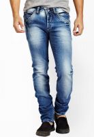 R&C Solid Blue Narrow Fit Jeans