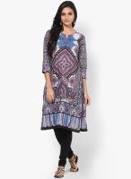 Rain & Rainbow Blue Cotton Kurti