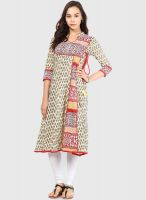 Rain & Rainbow Green Printed Anarkali