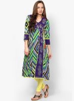 Rain & Rainbow Green Printed Kurtas