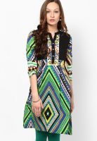 Rain & Rainbow Green Printed Kurtas