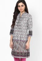 Rain & Rainbow Grey Printed Kurtas