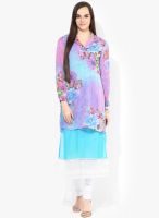 Rain & Rainbow Lilac Printed Kurta