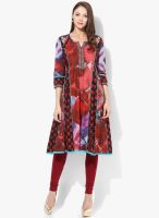 Rain & Rainbow Rust Printed Kurta