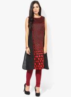 Rangmanch By Pantaloons Black Printed Kurta