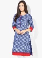 Rangmanch By Pantaloons Blue Printed Kurta