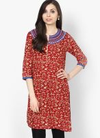 Rangmanch By Pantaloons Cambric Red Kurta