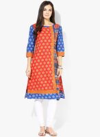 Rangmanch By Pantaloons Red Printed Kurta