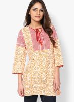 Rangriti Orange Printed Kurtis