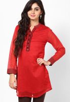 Rangriti Red Solid Kurtas